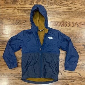 The North Face Blue and Tan Jacket boys size 7/8